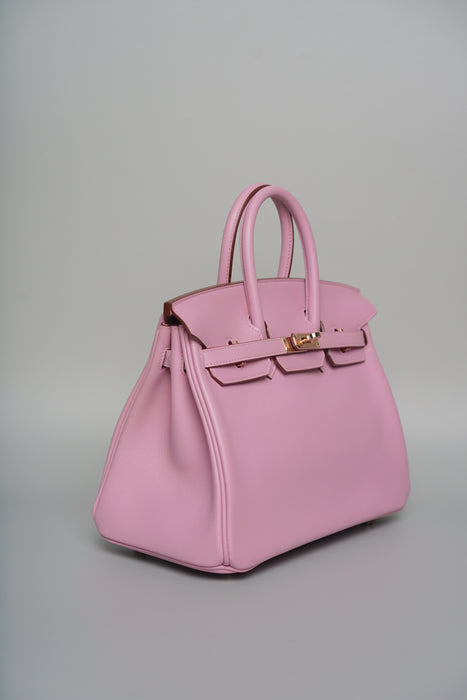 Hermes Birkin 25 in Mauve Sylvester Swift Rghw (Brand New)