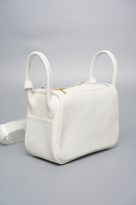 Hermes Mini Lindy in New White Ghw (Brand New)