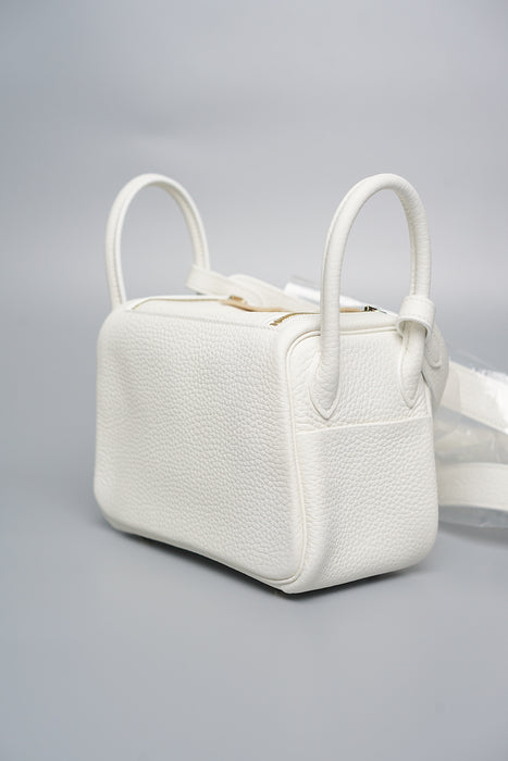 Hermes Mini Lindy in New White Ghw (Brand New)