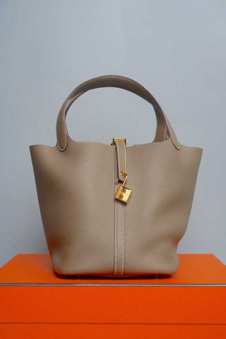 Hermes Picotin 22 in Etoupe Ghw
