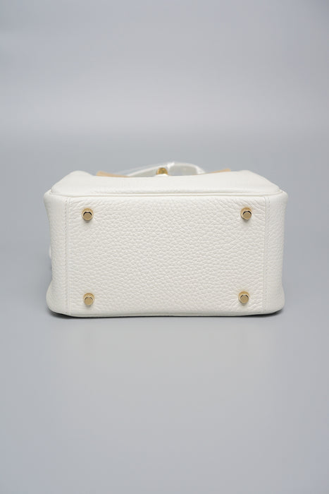 Hermes Mini Lindy in New White Ghw (Brand New)