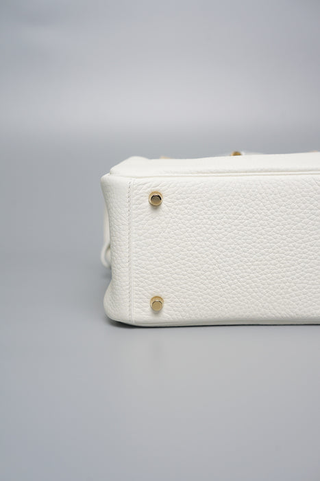 Hermes Mini Lindy in New White Ghw (Brand New)