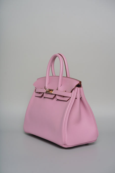 Hermes Birkin 25 in Mauve Sylvester Swift Rghw (Brand New)