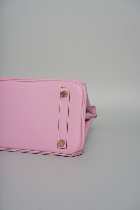 Hermes Birkin 25 in Mauve Sylvester Swift Rghw (Brand New)