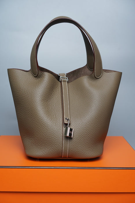 Hermes Picotin 22 in Etoupe Phw (Brand New)