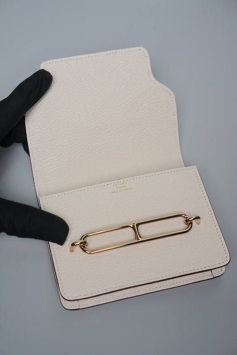 Hermes Roulis Slim Wallet in Nata Chèvre Pmb (Brand New)