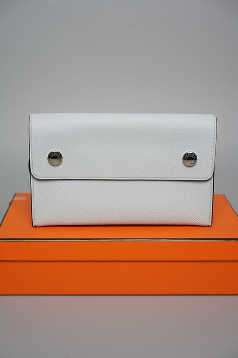 Hermes Snap Wallet in Gris Platine Phw (Brand New)