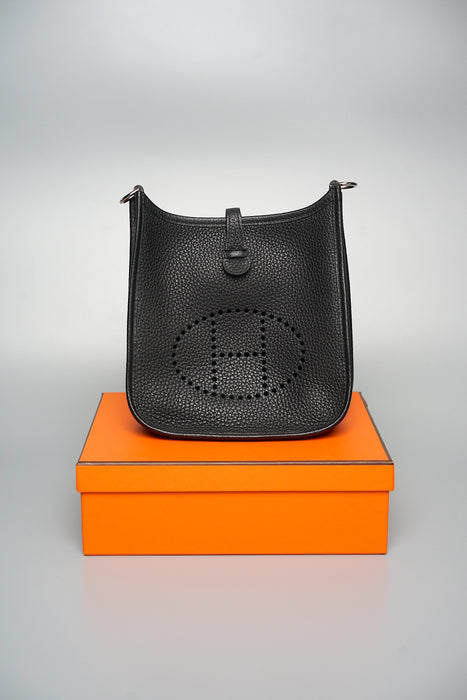 Hermes Mini Evelyne in Black Phw