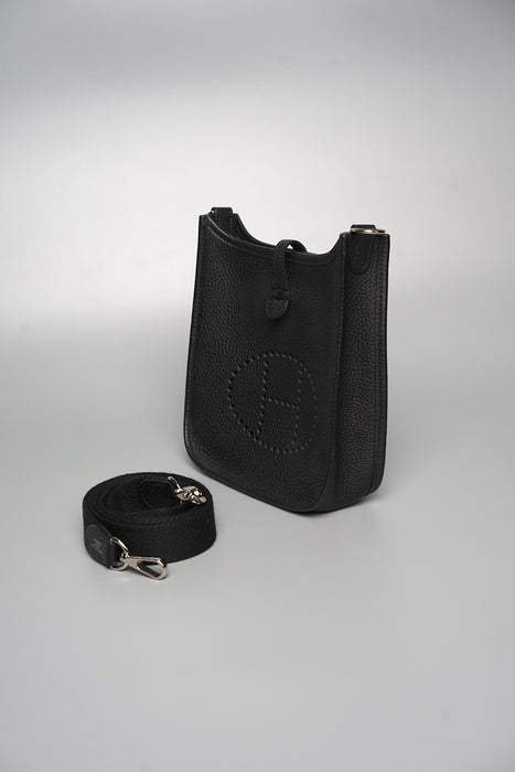 Hermes Mini Evelyne in Black Phw