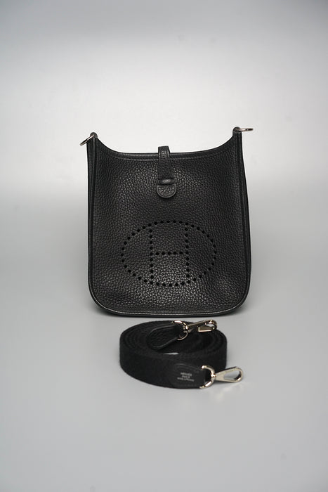 Hermes Mini Evelyne in Black Phw