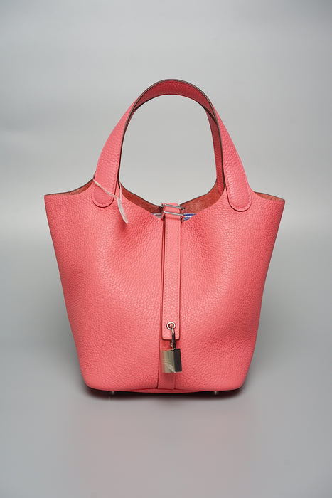 Hermes Picotin 18 in Rose Azalee Phw (Brand New)