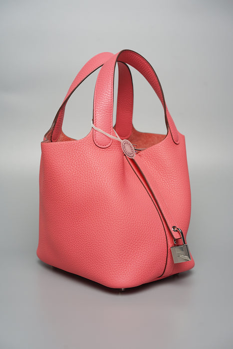 Hermes Picotin 18 in Rose Azalee Phw (Brand New)