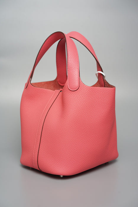 Hermes Picotin 18 in Rose Azalee Phw (Brand New)