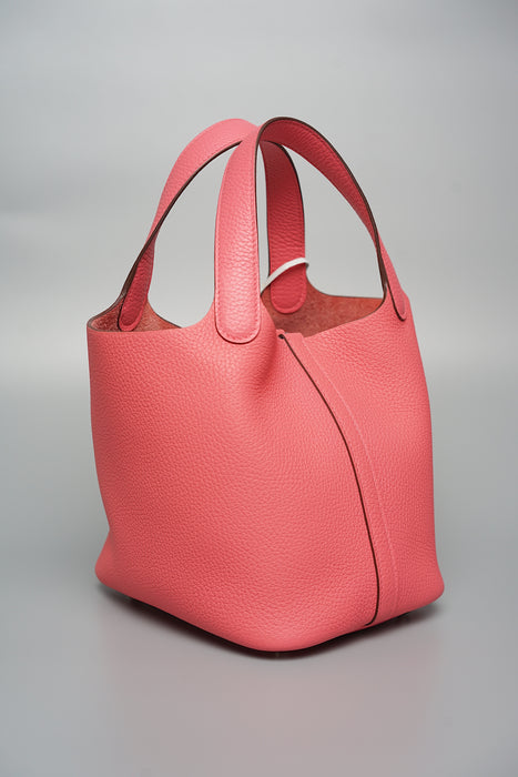 Hermes Picotin 18 in Rose Azalee Phw (Brand New)