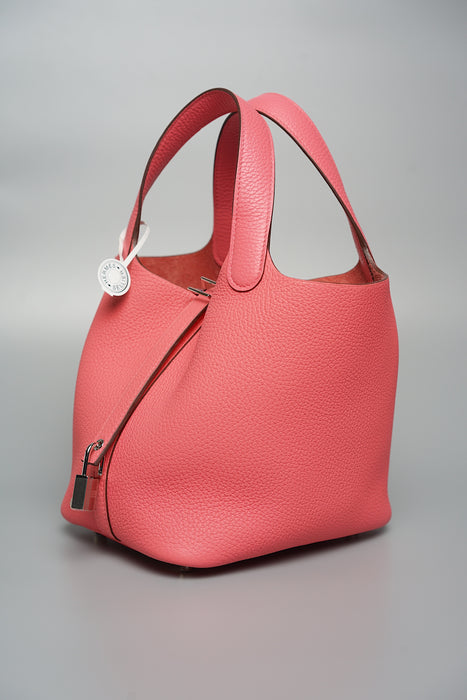 Hermes Picotin 18 in Rose Azalee Phw (Brand New)