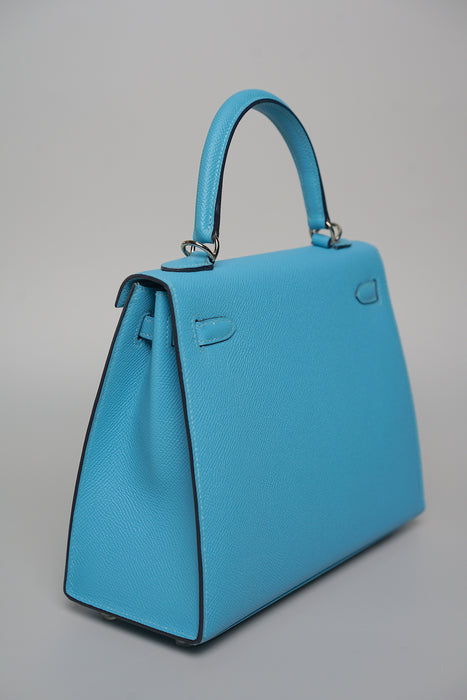 Hermes Kelly Sellier 25 in Blue Du Nord Phw