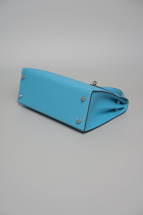 Hermes Kelly Sellier 25 in Blue Du Nord Phw
