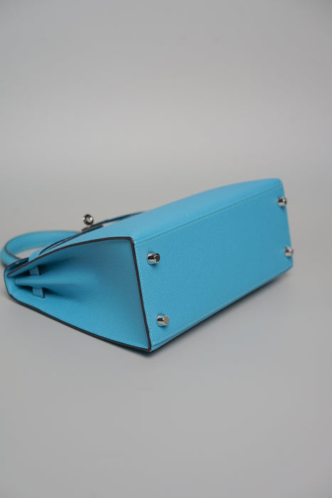 Hermes Kelly Sellier 25 in Blue Du Nord Phw