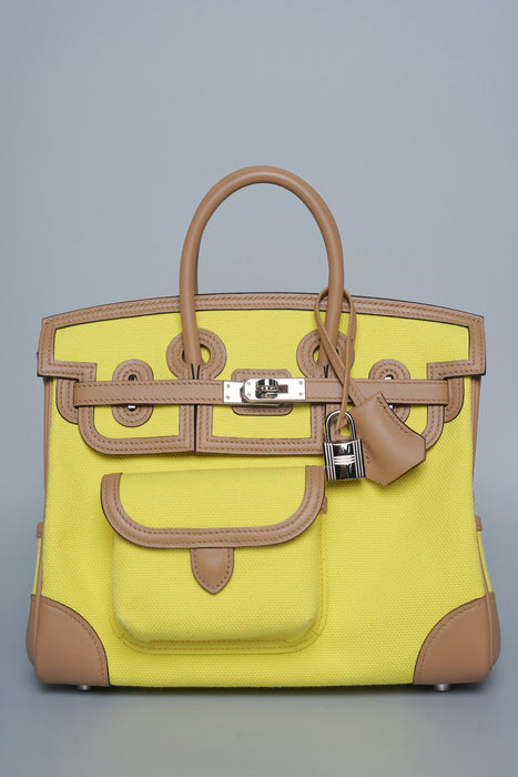 Hermes Birkin 25 Cargo in Jaune Citron Phw