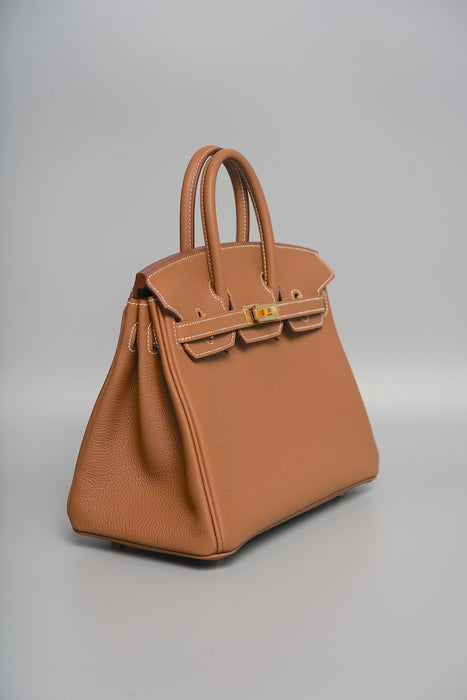 Hermes Birkin 25 in Gold Togo Ghw (Brand New)