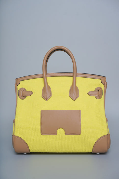Hermes Birkin 25 Cargo in Jaune Citron Phw