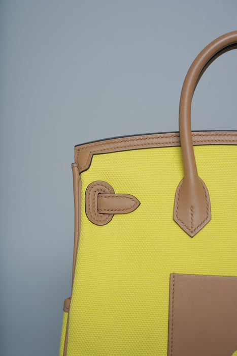 Hermes Birkin 25 Cargo in Jaune Citron Phw