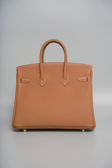 Hermes Birkin 25 in Gold Togo Ghw (Brand New)