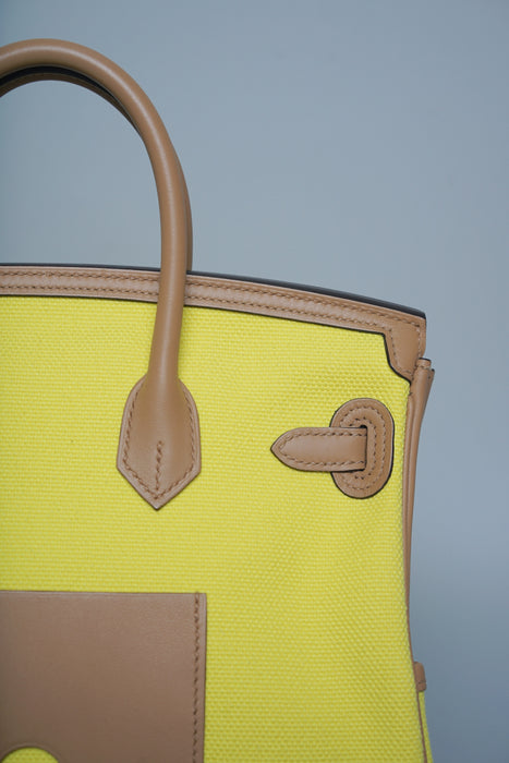 Hermes Birkin 25 Cargo in Jaune Citron Phw