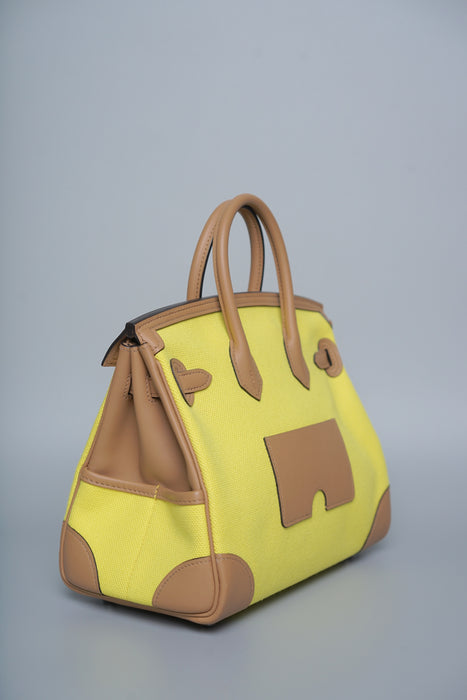 Hermes Birkin 25 Cargo in Jaune Citron Phw