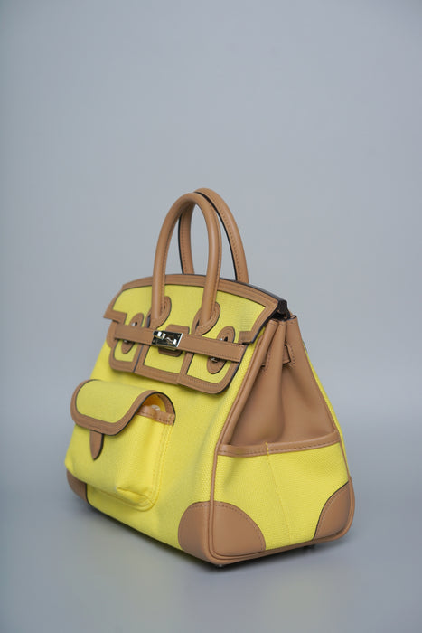 Hermes Birkin 25 Cargo in Jaune Citron Phw