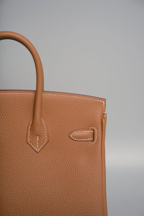 Hermes Birkin 25 in Gold Togo Ghw (Brand New)