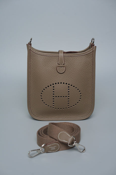 Hermes Mini Evelyne in Etoupe Phw