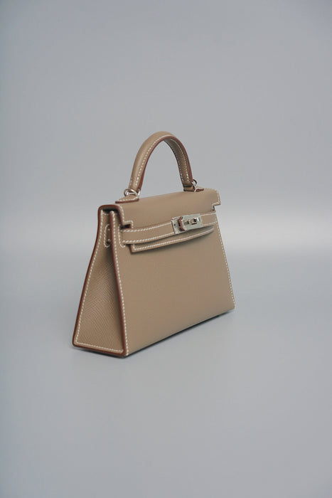 Hermes Kelly 20 in Etoupe Epsom Phw (Brand New)