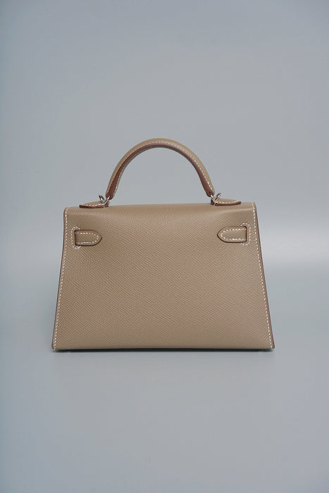 Hermes Kelly 20 in Etoupe Epsom Phw (Brand New)