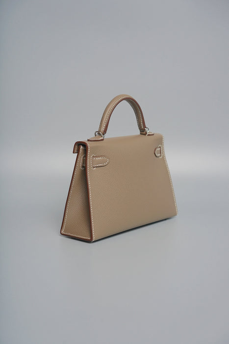Hermes Kelly 20 in Etoupe Epsom Phw (Brand New)