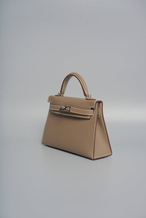 Hermes Kelly 20 in Etoupe Epsom Phw (Brand New)