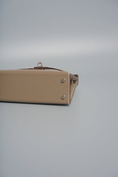 Hermes Kelly 20 in Etoupe Epsom Phw (Brand New)
