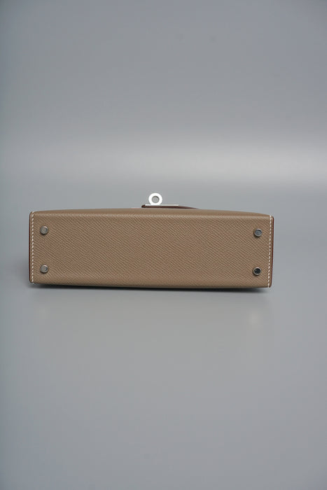 Hermes Kelly 20 in Etoupe Epsom Phw (Brand New)