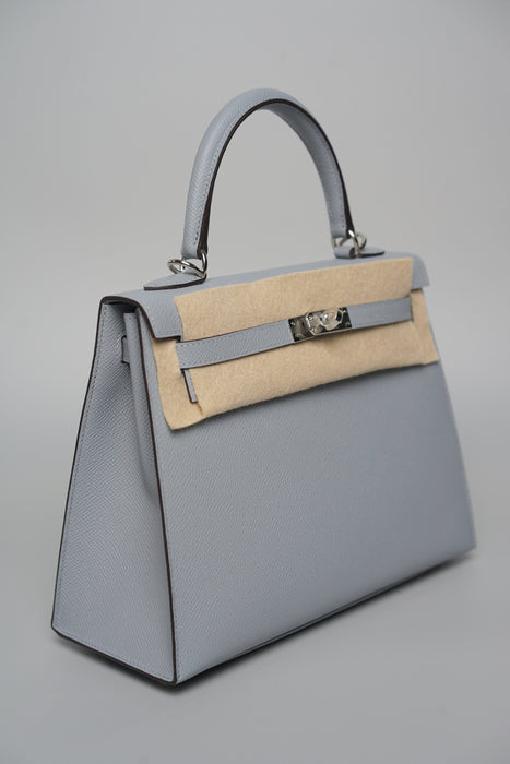 Hermes Kelly II Sellier 25 in Gris Pantin Phw (Brand New)