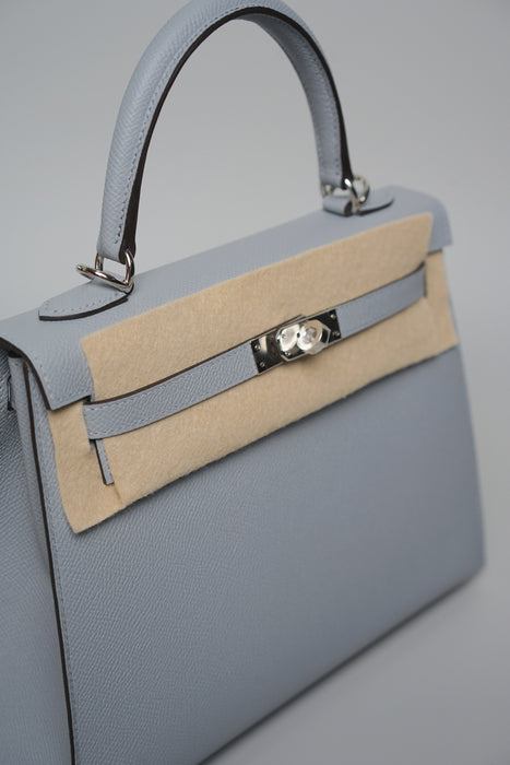 Hermes Kelly II Sellier 25 in Gris Pantin Phw (Brand New)
