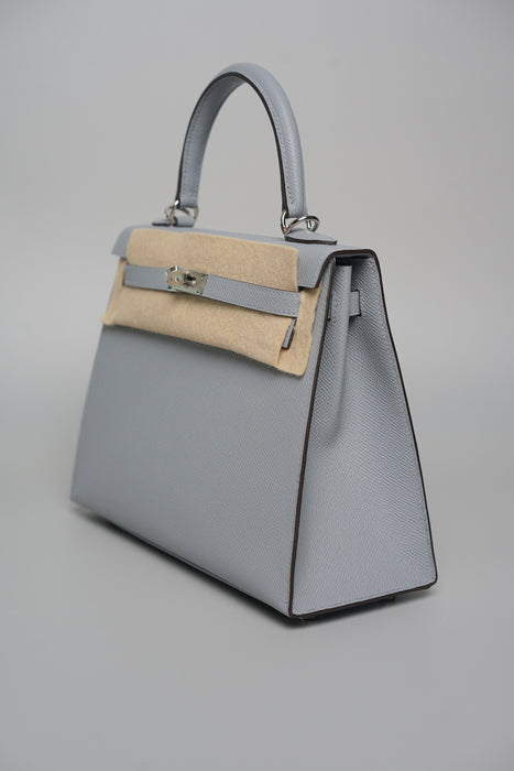 Hermes Kelly II Sellier 25 in Gris Pantin Phw (Brand New)
