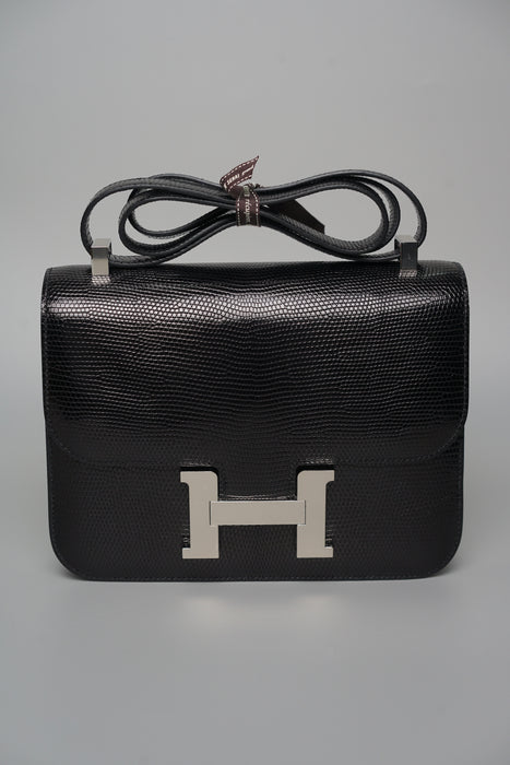 Hermes Constance 1-24 in Noir Lizard Phw (Brand New)
