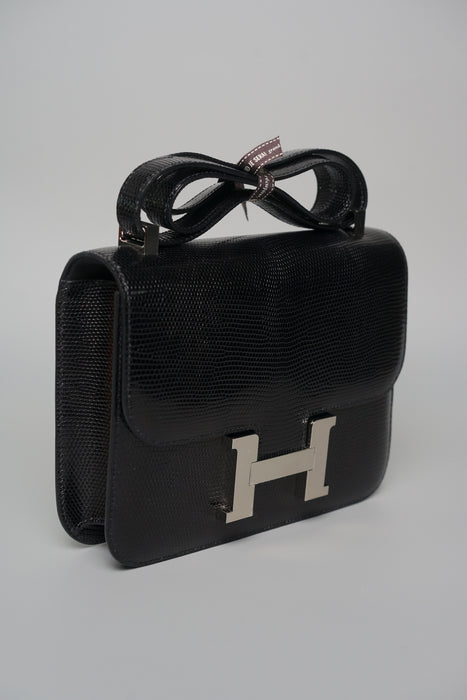 Hermes Constance 1-24 in Noir Lizard Phw (Brand New)