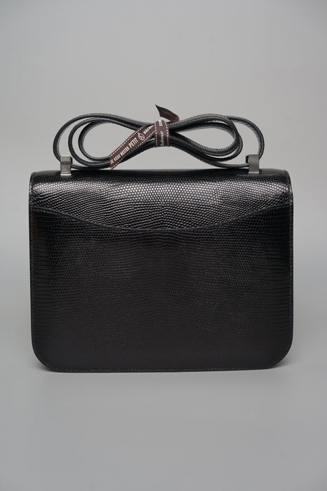 Hermes Constance 1-24 in Noir Lizard Phw (Brand New)