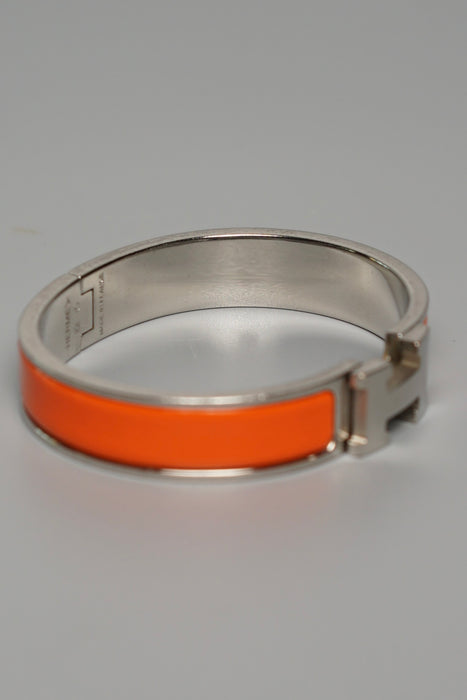 Hermes Clic H Bracelet in Orange Phw Size PM