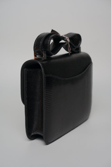 Hermes Constance 1-24 in Noir Lizard Phw (Brand New)