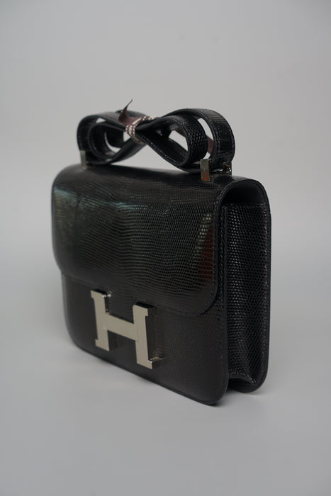 Hermes Constance 1-24 in Noir Lizard Phw (Brand New)