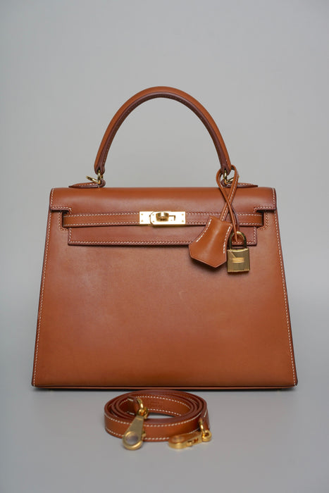 Hermes Kelly 25 in Smooth Barenia Ghw (Brand New)