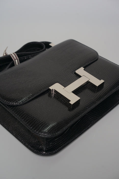 Hermes Constance 1-24 in Noir Lizard Phw (Brand New)