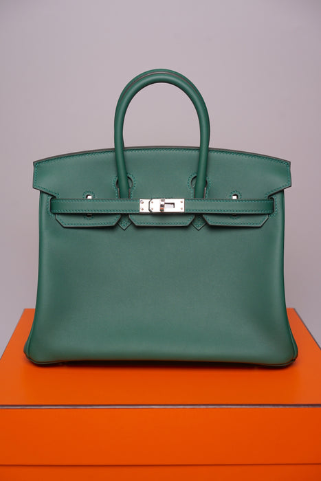 Hermes Birkin 25 in Vert Moyen Swift Phw (Brand New)